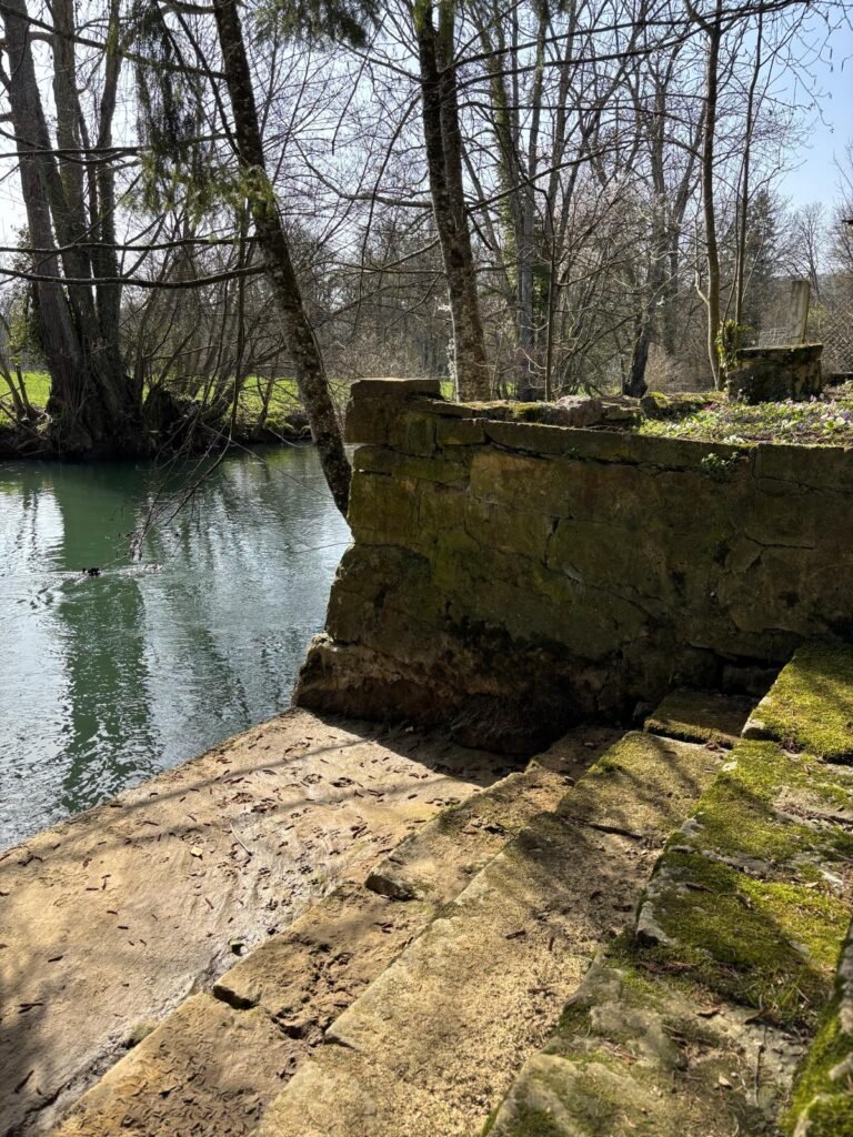 Accueil La Marne coule en contrebas de la maison d'hôtes Au Charme du Foulon à Chamarandes-Choignes.